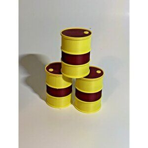 (3) - 55 Gallon Drum Barrels G Scale Lot Walthers Herpa Promotex Wiking set of 3
